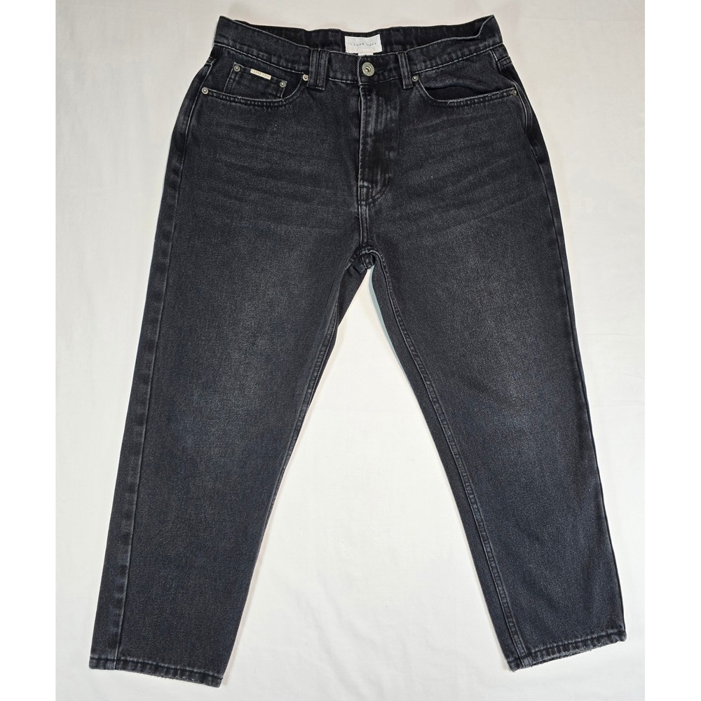 I Love Ugly Mens Faded Black Denim Jeans Straight Leg Size M 32x26